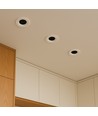 12W Ø8,6cm Anti-verblinding CCT Downlight RA90 - Zaagmaat: Ø7,5 cm, Afmetingen: Ø8,6 cm, 3 lichtkleuren, wit front, Honeycomb