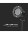 GU10 tuinspot met grondpen - aluminium behuizing, zwart, IP65