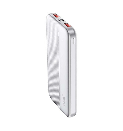 10000mAh Powerbank, 22.5W - Ultra slim, aluminium, wit, fast charger