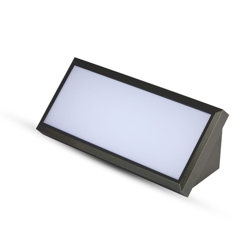 12W LED wandlamp - IP65, 1250lm, 110 graden, buiten, grijs/zwarte behuizing