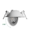 6,5W Ø8,2cm MOBILO LED inbouwspot - 130lm/W, CCT, 36° kantelbaar, witte rand