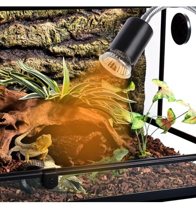 Reptiel warmtelamp UVA/UVB - 50W, klemhouder