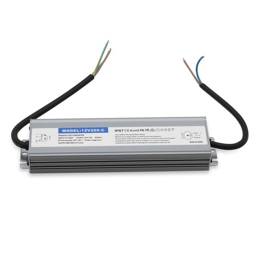 200W / 12V DC voeding - 16,6A, IP67 waterdicht