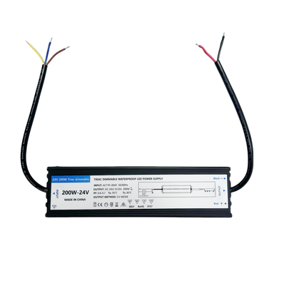 200W / 24V DC dimbare voeding - 8.33A, IP67, Triac