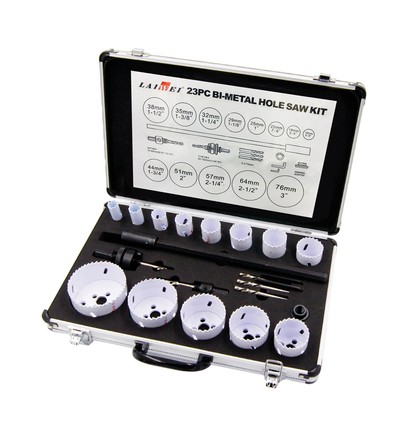 Set van 23 stuks gatenzagen - Ø16-76mm, Aluminium koffer
