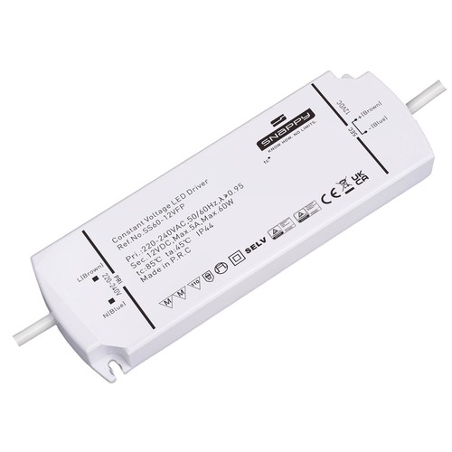 Snappy 60W / 12V DC voeding - 5A, IP44