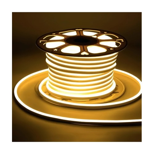 9W per meter Warm wit 8x16 CLIP-ON Neon Flex LED - 230V, IP67