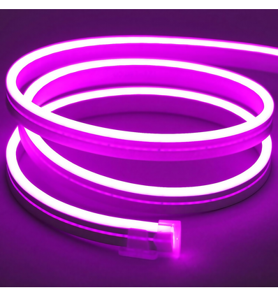 8W per meter Paars 8x16 CLIP-ON Neon Flex LED - 24V DC, IP67
