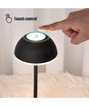 Oplaadbare LED tafellamp Binnen/buiten - Zwart, touch dimbaar, 3-in-1, IP54 buiten