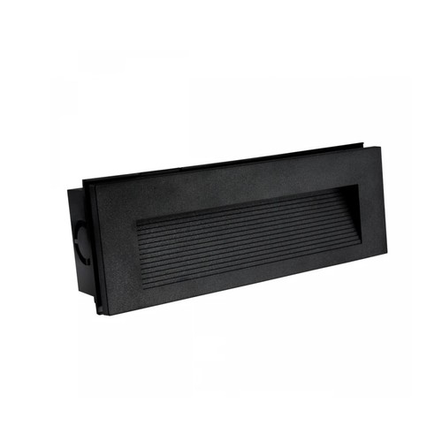6W inbouw trapverlichting CCT - 3 lichtkleuren, IP54, Zwart, 23 x 8,4 x 5,2 cm, 230V