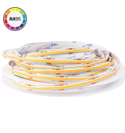 10m 6,5W/m Dot-free COB-LED-strip RA95 - 24V DC, 4000K, IP20, 320 LED/m, 5 jaar garantie