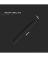 Kabelbinder 30 cm, 100 stuks - Breedte 4,5 mm Zwart