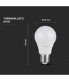 E27 10,5W LED lamp - A60, Samsung LED chip, 5 jaar garantie