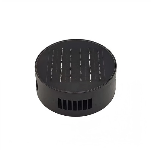 Wandlamp op zonne-energie - IP54, rond, zwart, draaibaar, schemersensor