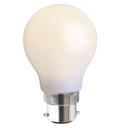Wit/Opaal B22 LED Lamp 1W, Ø55, 230V - 360°