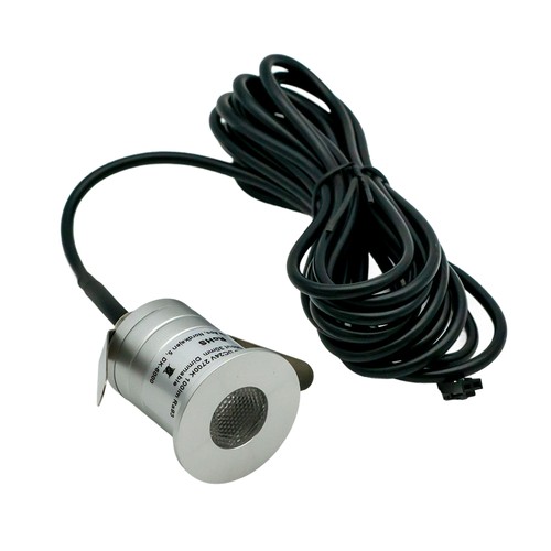 Sauna inbouwspot - 24V DC, RA93, 1,1W, 3m kabel, Gat: Ø3 cm, Afmeting: Ø3,5 cm