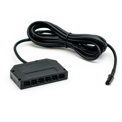 Verdeler voor sauna inbouwspot - 6 uitgangen, 2 meter kabel