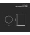 Opbouwlamp GU10 - zwart