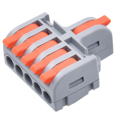 1 stuks schroefloze verbindingsmof - 1 tot 5, 250V, 32A