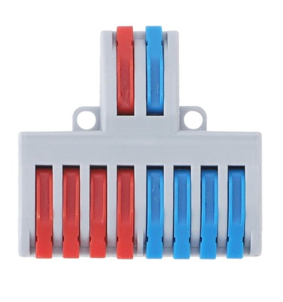 1 stuks schroefloze verbindingsmof - 2 tot 8, 250V, 32A