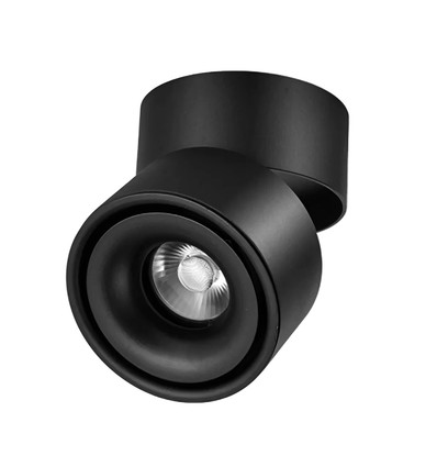 Vero 10W LED opbouwspot in zwart - RA98, dimbaar, roteerbaar