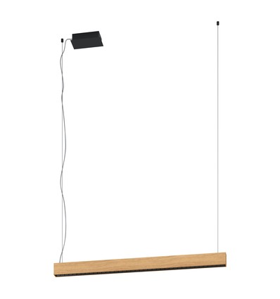 Outlet: EGLO Termini LED Hanglamp 31,5W/15,5W L106 Hout/Zwart