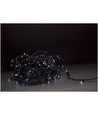 5 m. koud wit LED kerstlichtsnoer - 50 LED, IP44 buiten, IR afstandsbediening, timer, batterij