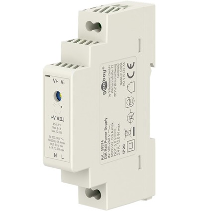 5V 12W DIN-rail voeding - 5V DC, 2,4A