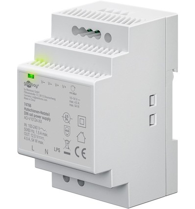 54W / 12V DC DIN-rail voeding - 4.5A