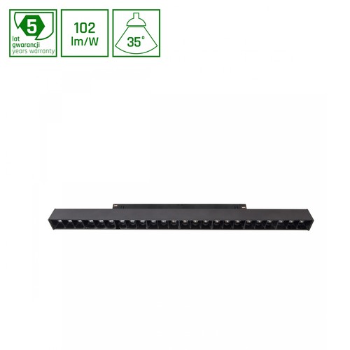 15W 48V SHIFT railspot voor magneetrail - 102lm/W, 48V, 5 jaar garantie, aluminium