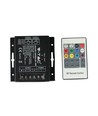 RGB LED controller met 20-knoppen RF afstandsbediening - 12V/24V, 3 kanalen, IP20, voor RGB strips