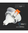 GU10 inbouwspot - Rond, wit, Ø75 mm gat, springless sluitsysteem, zonder lichtbron