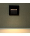 2W Trapverlichting - LED, 3000K, zwart huis, vierkant