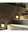 2W Trapverlichting - LED, 3000K, zwart huis, vierkant