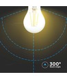 E27 6W LED filament lamp - A60, helder glas, 600lm