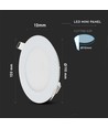 VT-6126 LED Premium Paneel 6W - 4000K, Rond