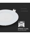 6W Ø12cm LED inbouwpanel - Gat: Ø11 cm, Afmeting: Ø12 cm, witte rand, incl. lichtbron