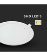 12W Ø17cm LED inbouwpanel - 6400K, Zaagmaat: Ø15,5 cm, Afmeting: Ø17 cm, witte rand, flicker free