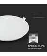 12W Ø17cm LED inbouwpanel - 4000K, Zaagmaat: Ø15,5 cm, Afmeting: Ø17 cm, witte rand, flicker free