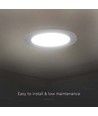 3W Ø10cm LED inbouwpanel met backlight - Samsung LED chip, 110lm/W, Zaagmaat: Ø9 cm, Afmeting: Ø10 cm