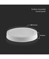 18W Ø21,6cm LED plafondlamp - 110lm/W, rond, witte rand, incl. lichtbron