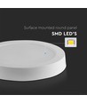 18W Ø21,6cm LED plafondlamp - 110lm/W, rond, witte rand, incl. lichtbron