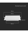 24W 29,5x29,5cm LED inbouwpanel, vierkant - 4000K, Zaagmaat: 28x28 cm, Afmeting: 29,5x29,5 cm