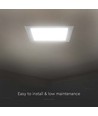 24W 29,5x29,5cm LED inbouwpanel, vierkant - 4000K, Zaagmaat: 28x28 cm, Afmeting: 29,5x29,5 cm