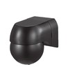 PIR wandsensor met beweegbare kop, IP44 - 180 graden, 12m bereik, zwart, buiten en binnen