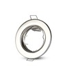 Set van 2 GU10 downlight-kit - Rond, satijn nikkel, zaagmaat: Ø6,5 cm, afmetingen: Ø8 cm