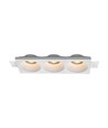 3xGU10 gips inbouwspot, rond - Wit, IP20, Gat: 285x105 mm, Afm: 280x100x40 mm