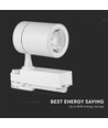 35W 3-fase railspot - Wit, 4000K, 24 graden, COB LED