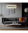 20W LED lineaire wandlamp, 101cm - IP65, 3000K, zwart, 150 graden stralingshoek