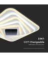150W LED Smart plafondlamp met 3D-effect - 50x50cm, CCT, dimbaar, incl. afstandsbediening